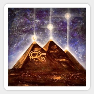 Pyramids - Horus eye portals Sticker